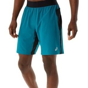 ASICS Mixer 9 IN Running Shorts Mens Medium Teal‎ Black Gym Workout NWT